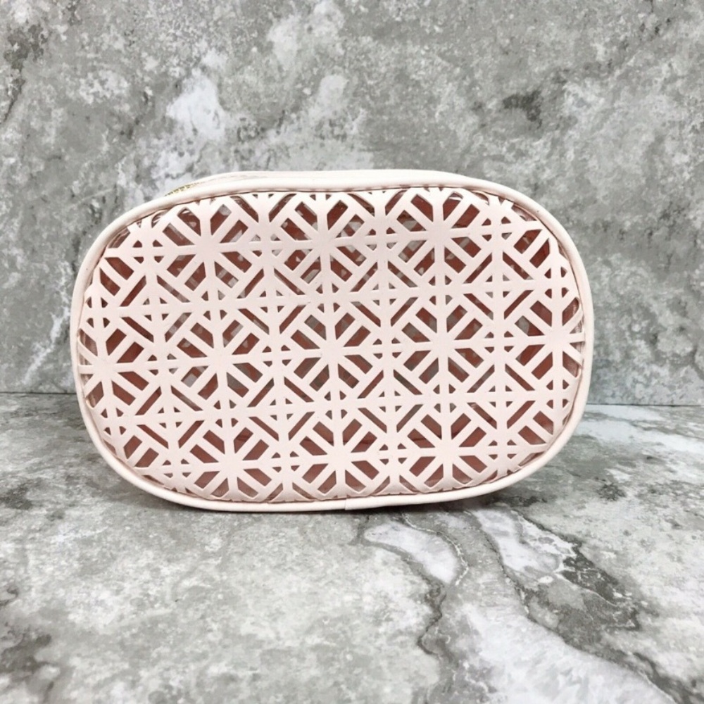 Tory Burch Blush Light Pink Cosmetic Bag Travel Case